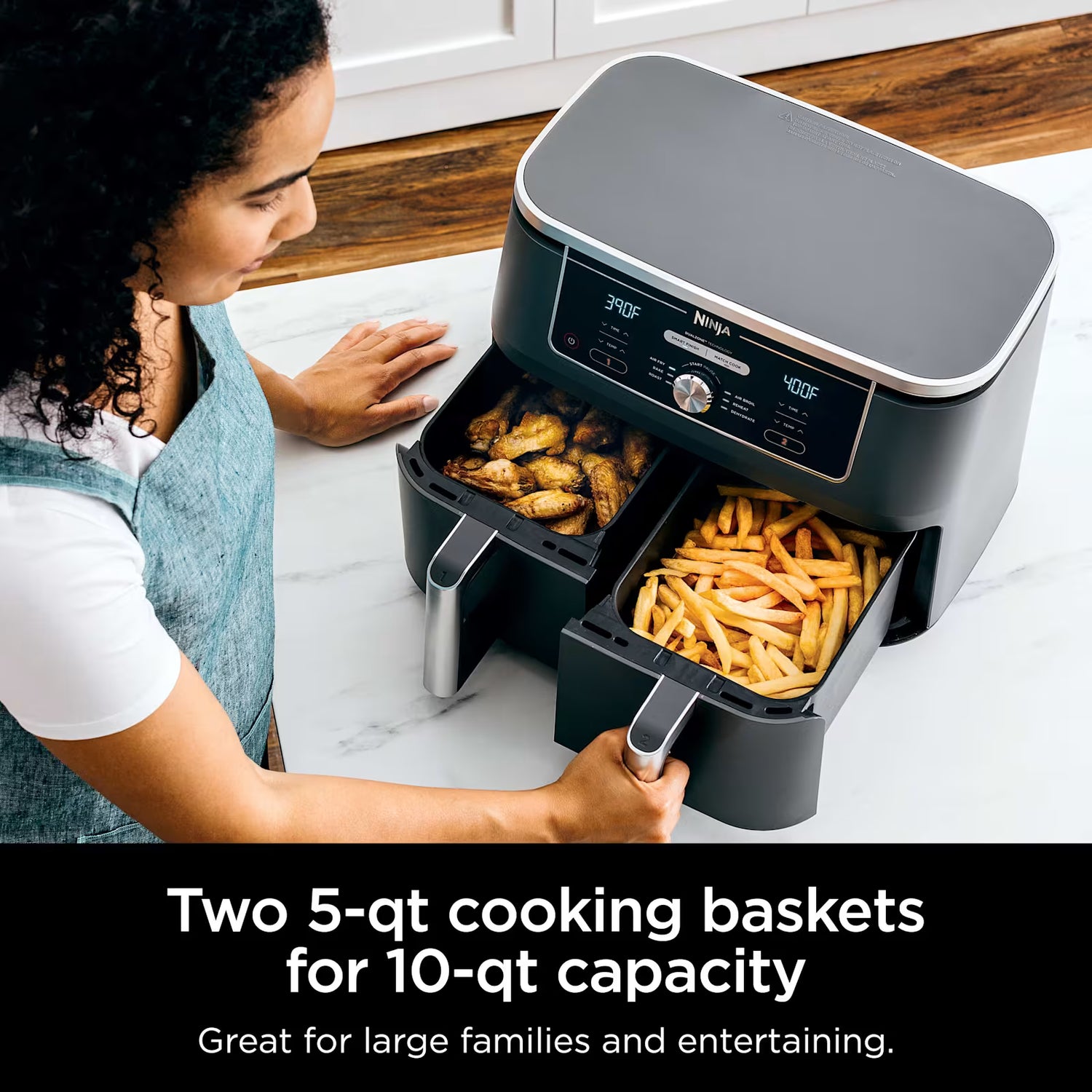 Ninja Foodi 6-in-1 10-qt. XL 2 - Basket Air Fryer with DualZone™ Technology
